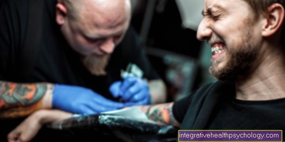 Pain when tattooing